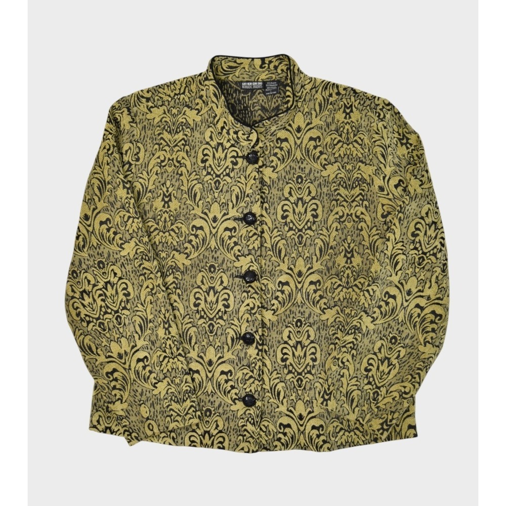 NTCO Nomadic Traders Jacket Womens Large Tapestry Gothic Button Rayon Blend